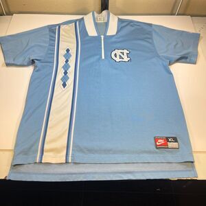 Authentic NORTH CAROLINA TAR HEELS VINTAGE NIKE 1/4 ZIP BASKETBALL JERSEY Sz XL
